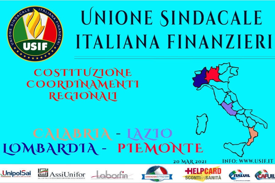 20 marzo 2021: istituiti i coordinamenti regionali in quattro regioni.