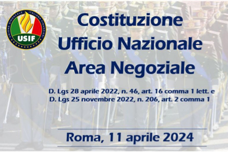 Costituzione  dell'Ufficio Nazionale USIF: AREA NEGOZIALE PER IL PERSONALE DIRIGENTE 