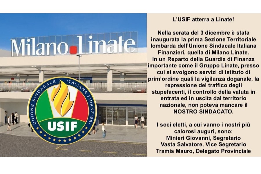 Costituzione Sezione Territoriale di Milano Linate 