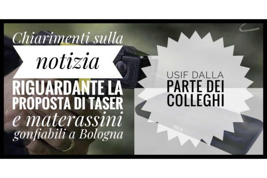Chiarimenti sulla notizia riguardante la proposta di taser e materassini gonfiabili a Bologna