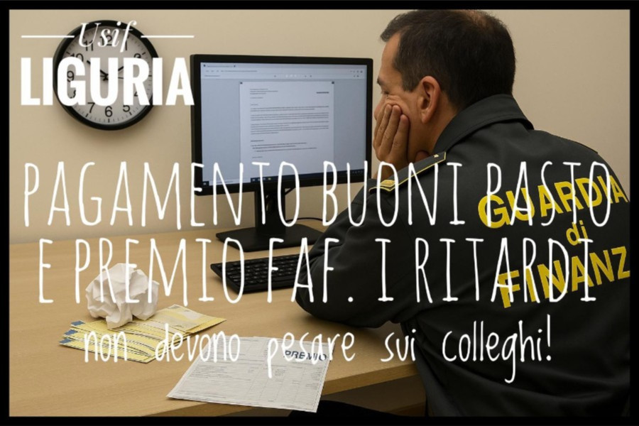 USIF: CHIAREZZA SUI TEMPI DI EROGAZIONE DI PREMIO FAF E BUONI PASTO IN LIGURIA