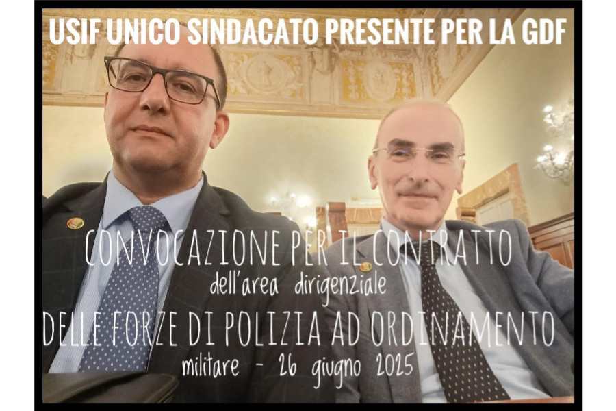 Apertura tavolo tecnico per contrattazione area dirgenti: solo l’USIF per la Guardia di Finanza