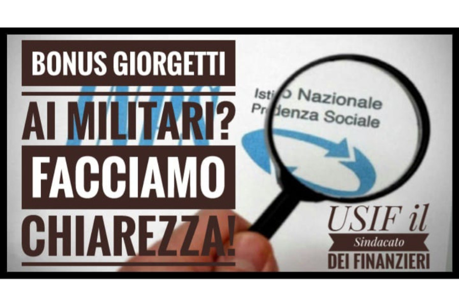 BONUS GIORGETTI. FACCIAMO CHIAREZZA