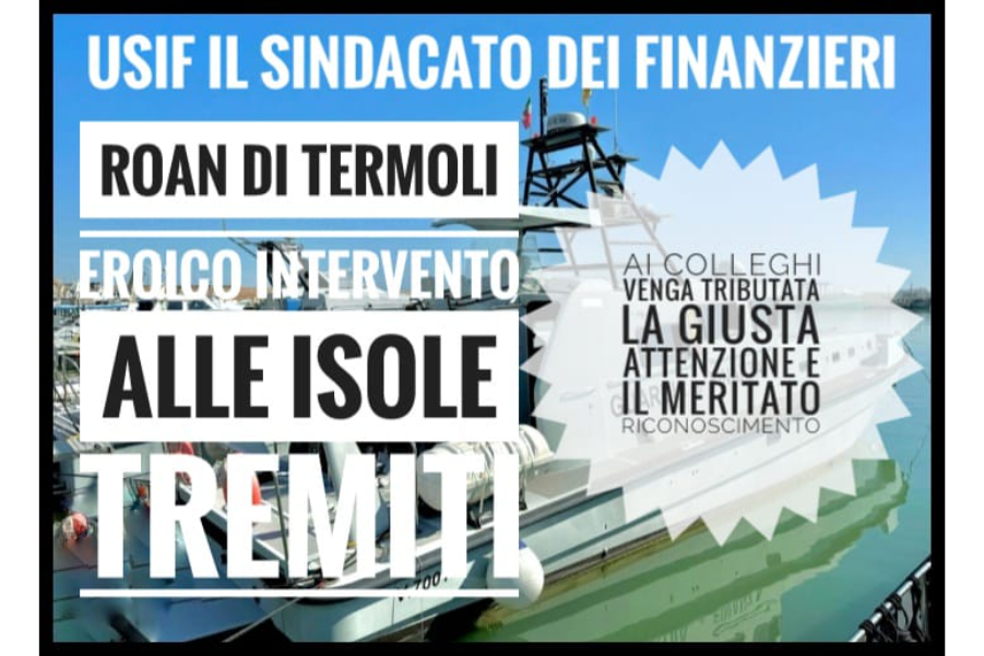 Applausi al ROAN di Termoli per l’eroico intervento alle Isole Tremiti