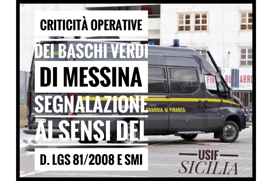 Segnalazione urgente: criticità operative e di sicurezza dei Baschi Verdi di Messina