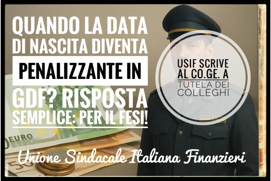 USIF AL COGE: CRITICITA' SULL'EROGAZIONE DEL FESI PER IL PERSONALE CHE CESSA IL SERVIZIO NEL PRIMO SEMESTRE DELL'ANNO