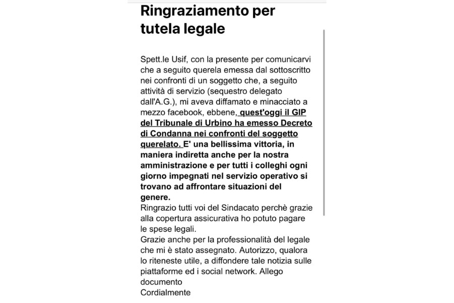 LA VITTORIA DI UN COLLEGA E' LA VITTORIA DI TUTTI NOI