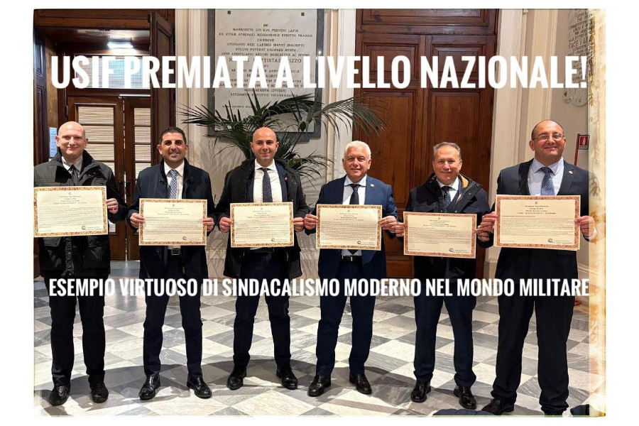 USIF premiata a livello nazionale: un esempio virtuoso di sindacalismo moderno nel mondo militare