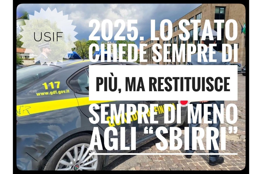 LO STATO CHIEDE SEMPRE DI PIU', MA RESTITUISCE SEMPRE DI MENO AGLI