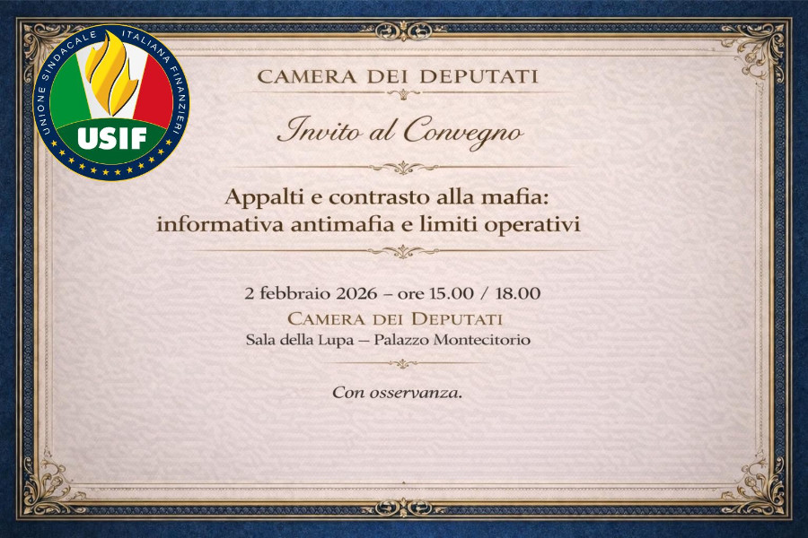 Appalti pubblici e contrasto alla mafia: USIF presente alla Camera dei deputati