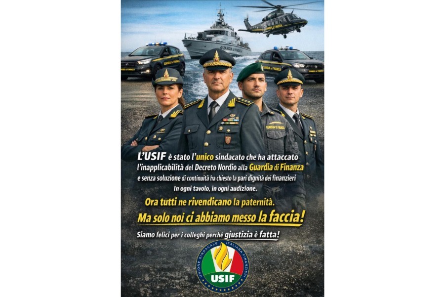 Oggi anche i finanzieri indagati hanno le stesse tutele degli altri militari. E' una svolta. 