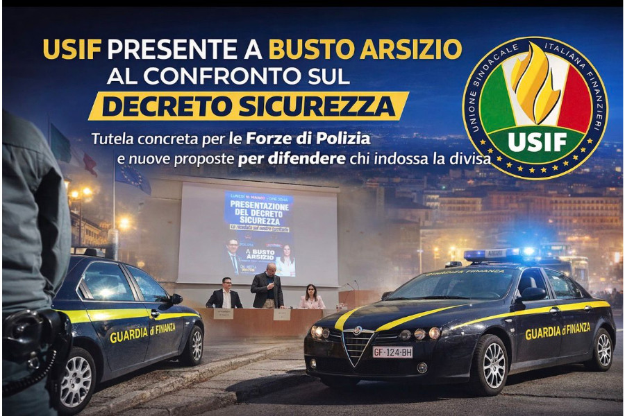 USIF presente a Busto Arsizio al confronto sul Decreto Sicurezza: tutela concreta per le Forze di Polizia e nuove proposte per difendere chi indossa la divisa