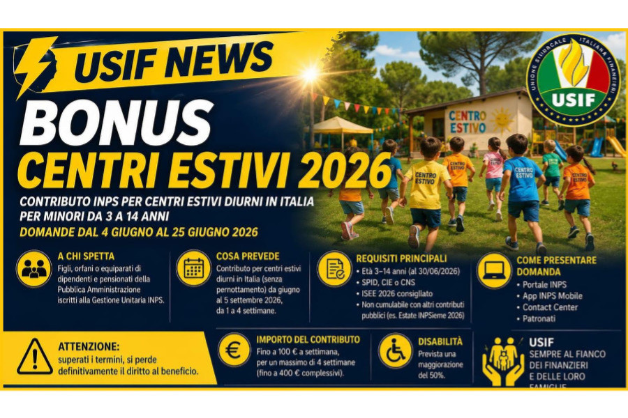 BANDO INPS CENTRI ESTIVI DIURNI 2026