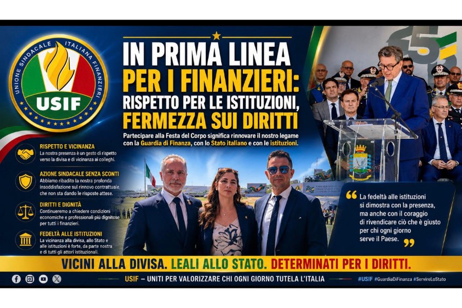IN PRIMA LINEA PER I FINANZIERI: RISPETTO PER LE ISTITUZIONI, FERMEZZA SUI DIRITTI
