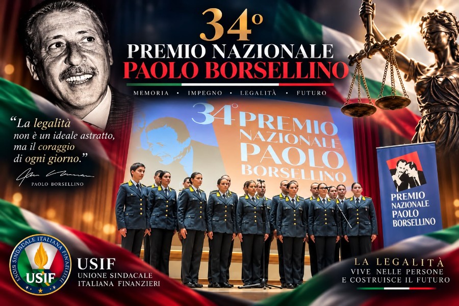 34° PREMIO NAZIONALE PAOLO BORSELLINO – LA LEGALITA' E' UN IMPEGNO, NON UNA RICORRENZA