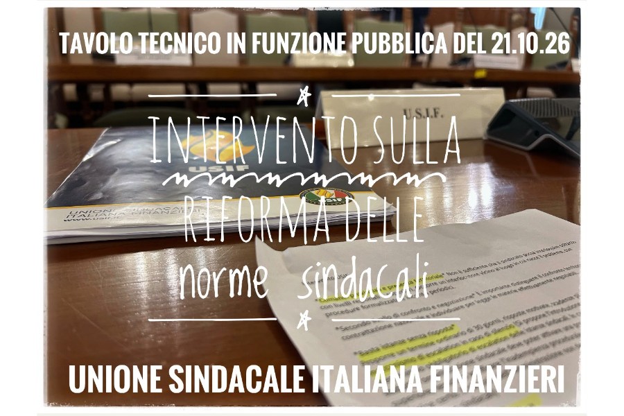 Tavolo tecnico in Funzione Pubblica del 21.10.2026. Intervento USIF sulla riforma delle norme sindacali