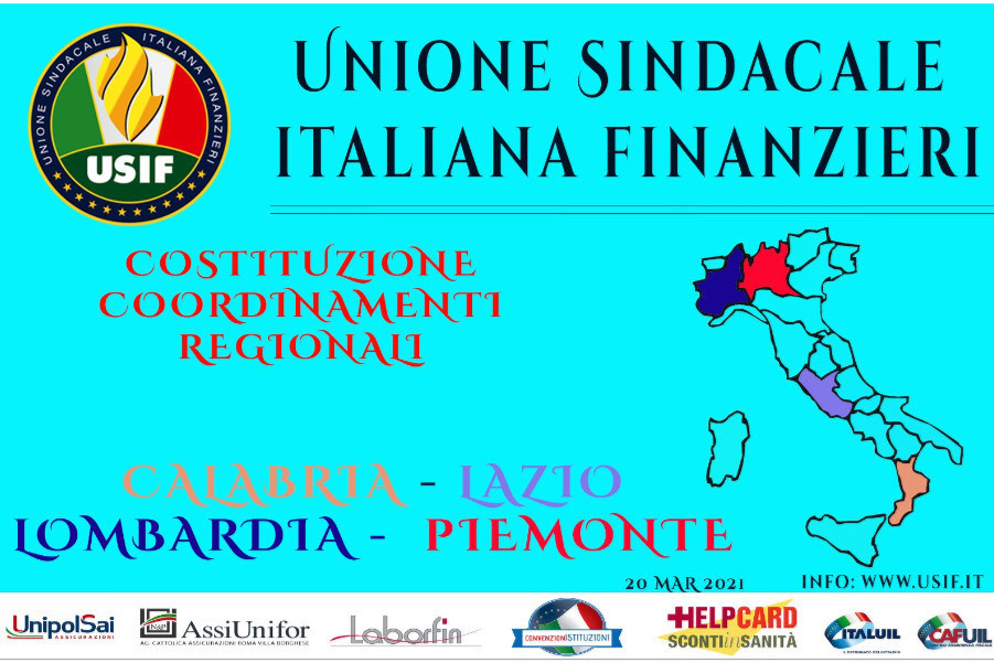 20 marzo 2021: istituiti i coordinamenti regionali in quattro regioni.