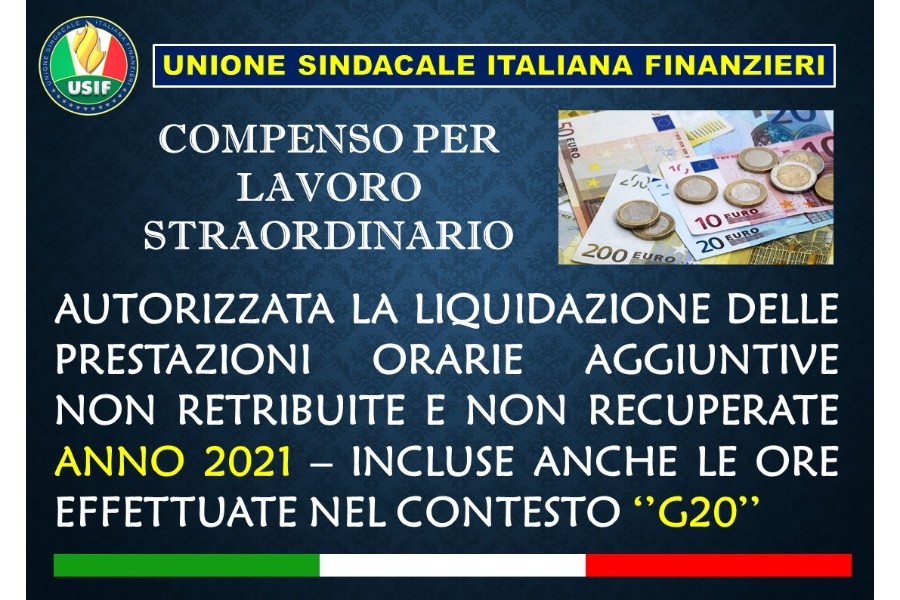 AUTORIZZATA LA LIQUIDAZIONE DELLE ORE TAGLIATE ANNO 2021