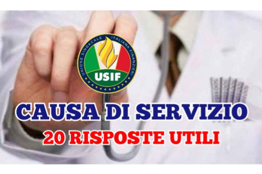 LA CAUSA DI SERVIZIO  - 20 RISPOSTE.