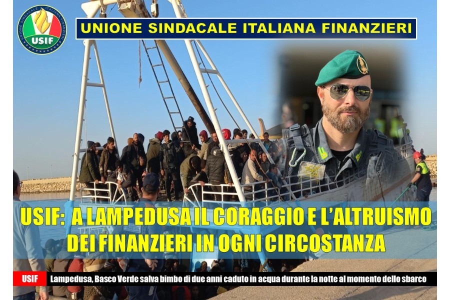 MIGRANTI, USIF: COMPLIMENTI A COLLEGA PER SALVATAGGIO BIMBO
