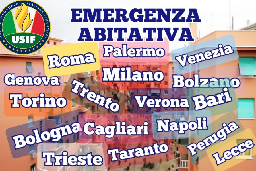 EMERGENZA ABITATIVA, USIF: POLITICA SI ADOPERI PER OPERATORI POLIZIA