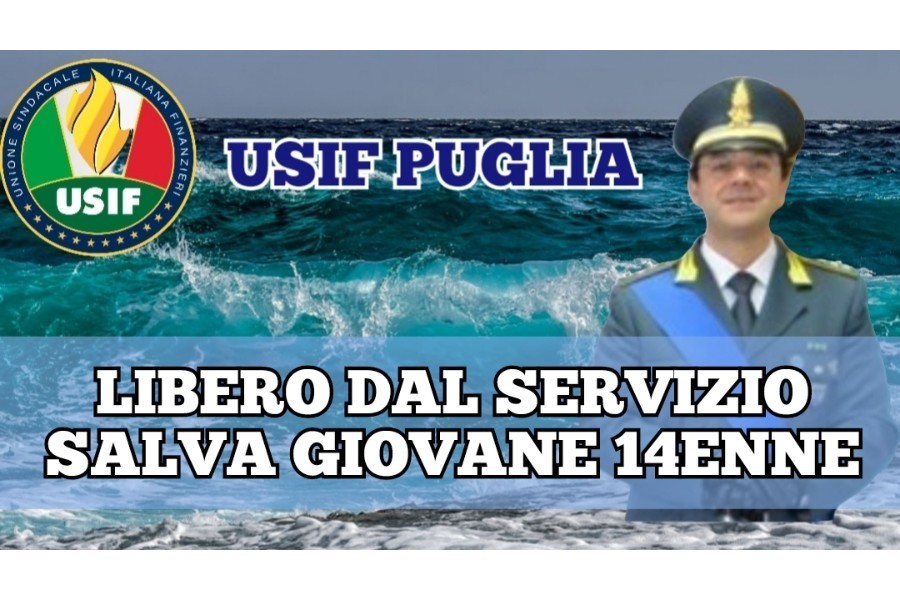 LECCE, USIF: PLAUSO A COLLEGA CHE HA SALVATO 14ENNE