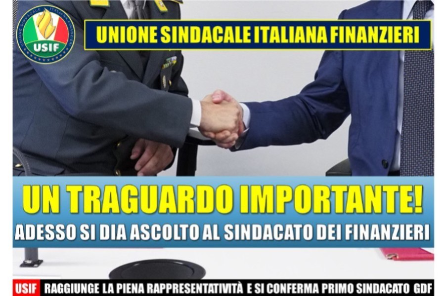 GDF, USIF: NOI PRIMO SINDACATO. LAVORIAMO PER TUTELARE I COLLEGHI E LA SICUREZZA DEI CITTADINI