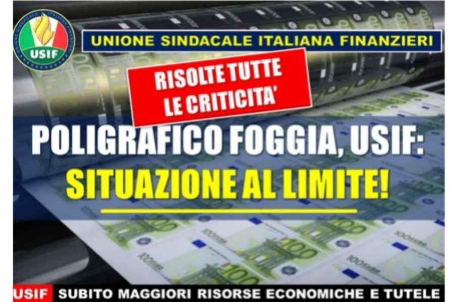 I.P.Z.S. ROMA E FOGGIA: USIF RISOLVE TUTTE LE CRITICITA’ 
