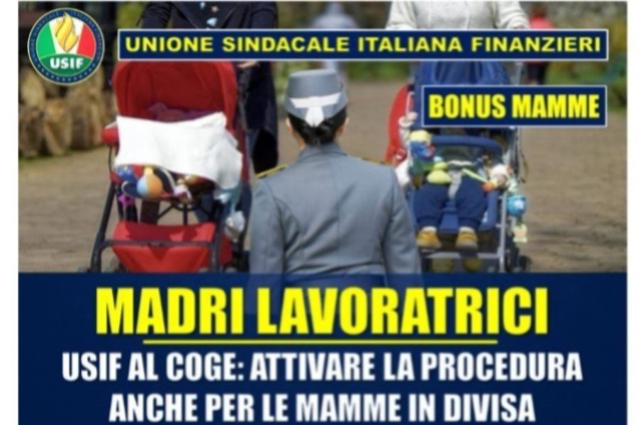 BONUS MAMME, USIF AL COGE: ATTIVARE LA PROCEDURA ANCHE PER LE MAMME IN DIVISA
