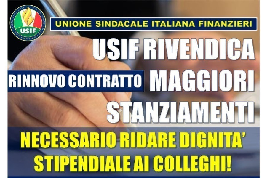 RINNOVO CONTRATTUALE, USIF: RISORSE NON SUFFICIENTI