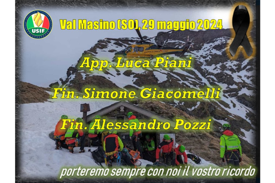 GDF, USIF: CORDOGLIO PER TRAGEDIA IN VAL MASINO