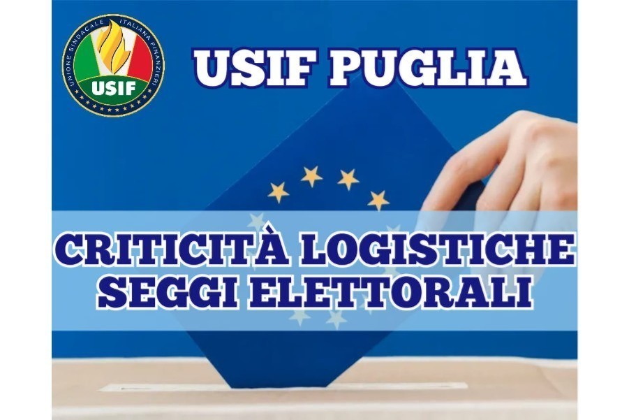 USIF PUGLIA: CRITICITA' LOGISTICHE AI SEGGI ELETTORALI