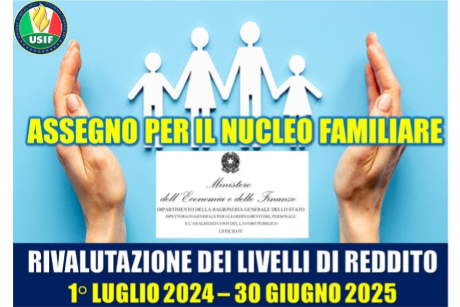 USIF: RIVALUTAZIONE ASSEGNO NUCLEO FAMILIARE