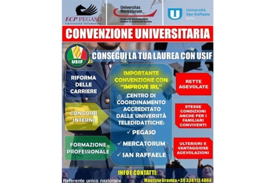 CONVENZIONE UNIVERSITARIA USIF