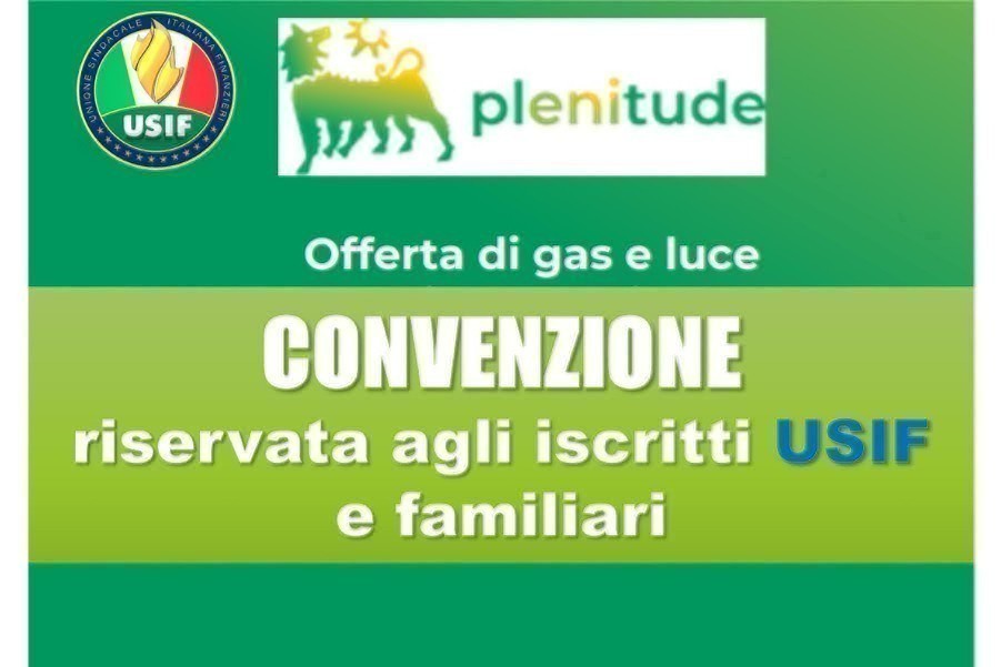 ENI PLENITUDE LUCE E GAS: OFFERTA RISERVATA AGLI ISCRITTI USIF