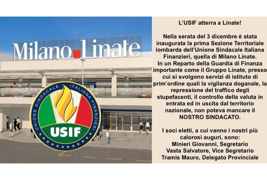 Costituzione Sezione Territoriale di Milano Linate 