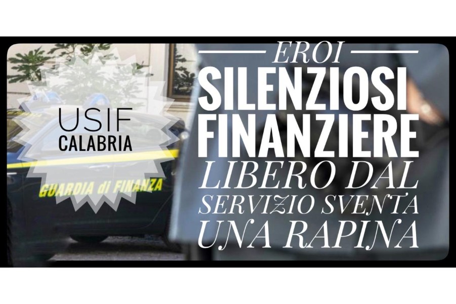 USIF Calabria: plauso al collega che ha sventato rapina