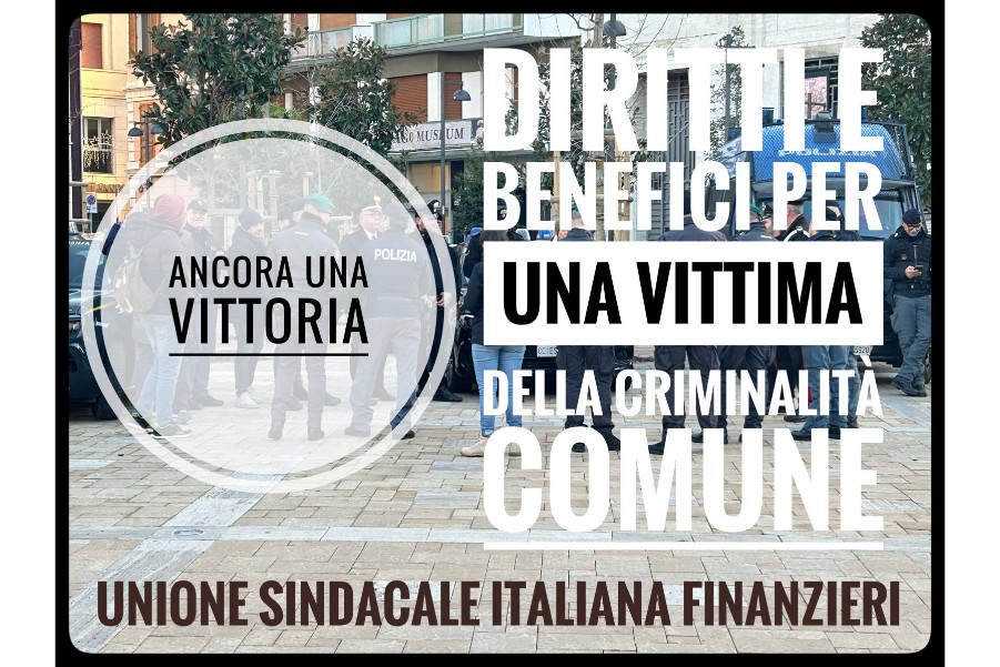  DIRITTI E BENEFICI PER VITTIMA DI CRIMINALITA' COMUNE