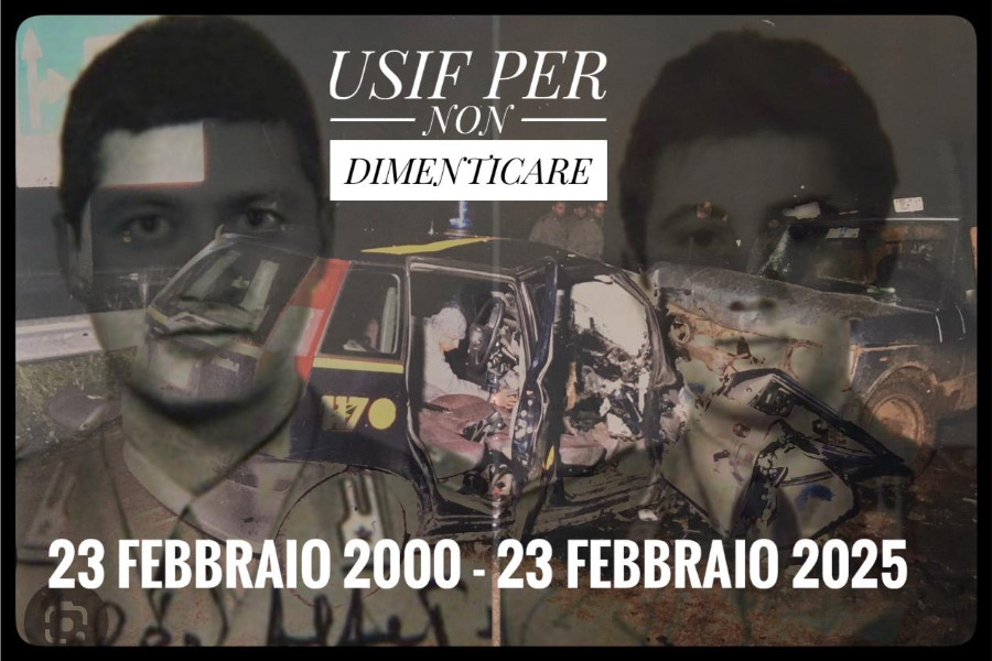 25 ANNI DAL SACRIFICIO DEL VICEBRIGADIERE ALBERTO DE FALCO E DEL FINANZIERE SCELTO ANTONIO SOTTILE. USIF: IL DOVERE DI NON DIMENTICARE E DI GARANTIRE SICUREZZA